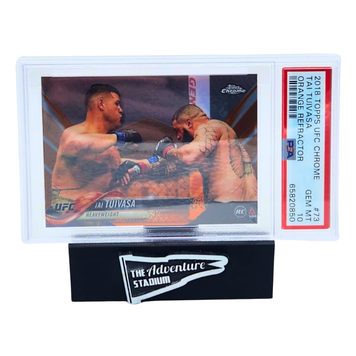 The Adventure Stadium 2018 Topps Chrome UFC Tai Tuivasa Orange 11/25 PSA 10