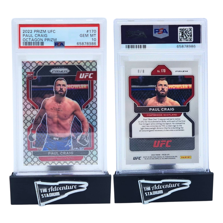 The Adventure Stadium 2022 Panini Prizm UFC Paul Craig Octagon Prizm 8/8 PSA 10