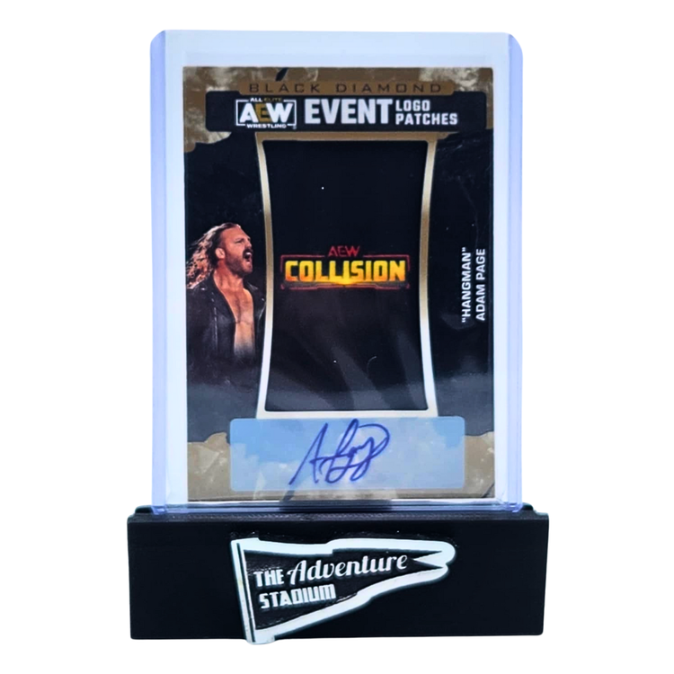The Adventure Stadium 2024 UD AEW Black Diamond Adam Page Patch Autograph 02/99