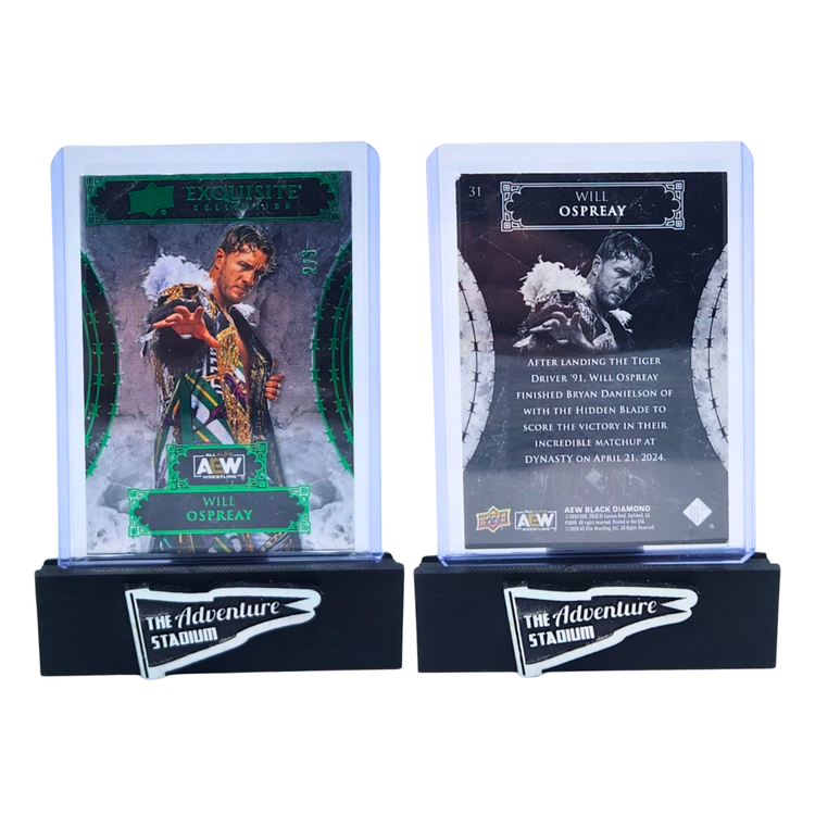 The Adventure Stadium 2024 UD AEW Black Diamond Will Ospreay Exquisite Green 2/5