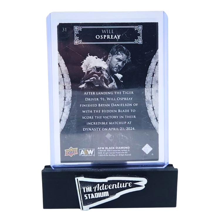 The Adventure Stadium 2024 UD AEW Black Diamond Will Ospreay Exquisite Green 2/5