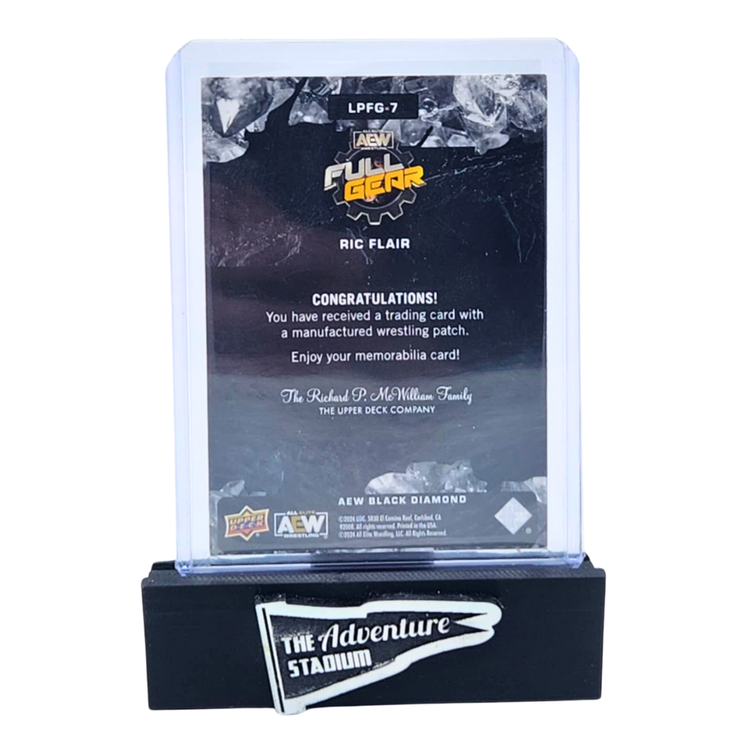 The Adventure Stadium 2024 UD AEW Black Diamond Ric Flair Patch