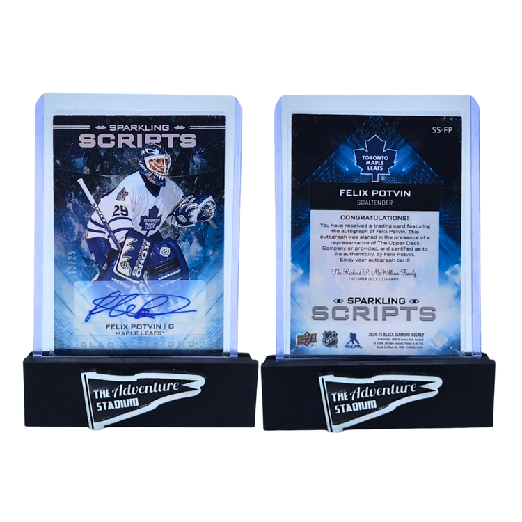 The Adventure Stadium 2024-25 UD Black Diamond Hockey Felix Potvin Autograph 13/25