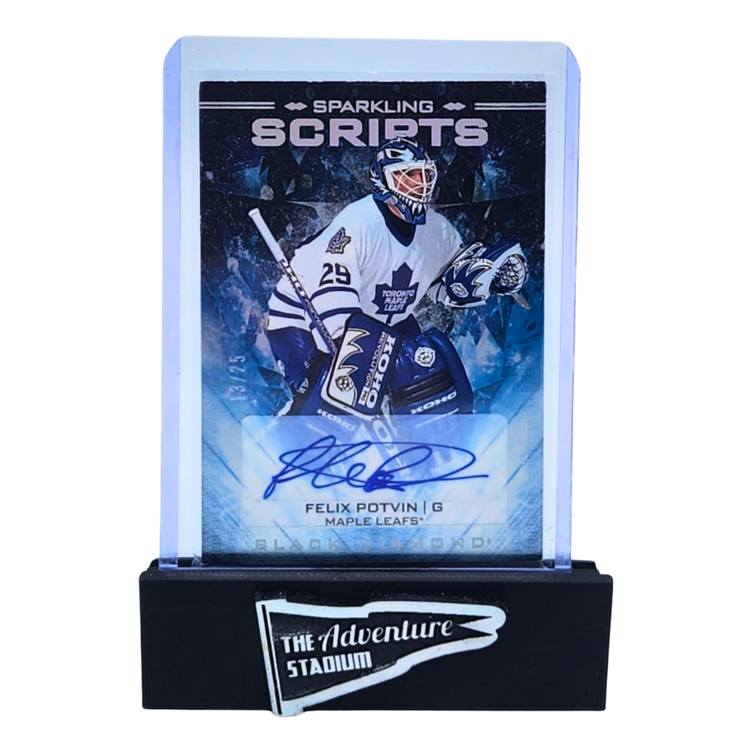 The Adventure Stadium 2024-25 UD Black Diamond Hockey Felix Potvin Autograph 13/25