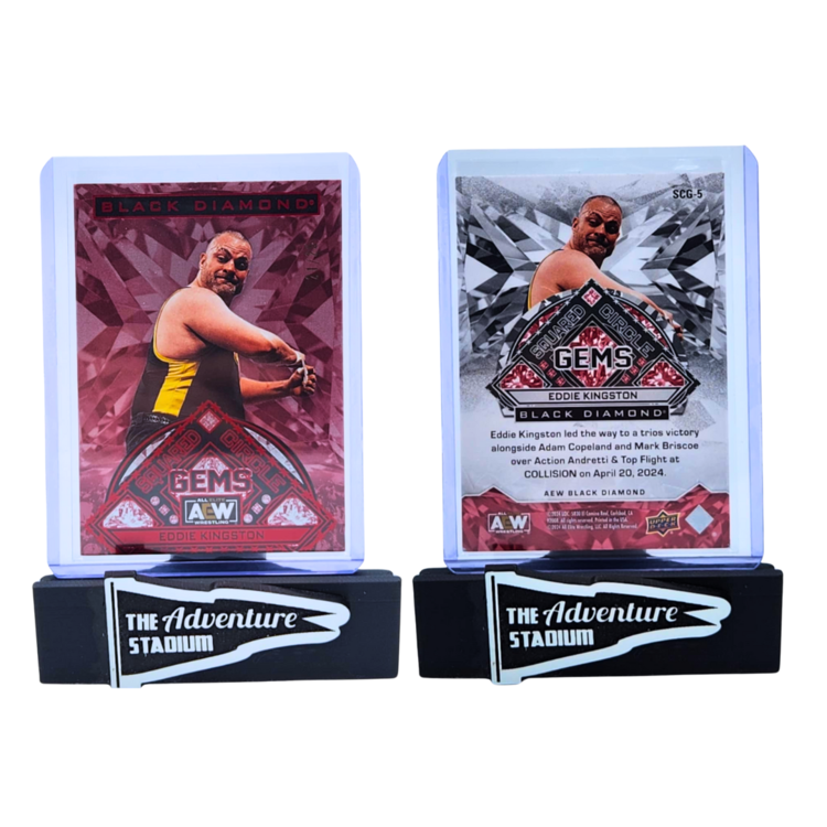 The Adventure Stadium 2024 UD AEW Black Diamond Eddie Kingston Gems Red 21/25