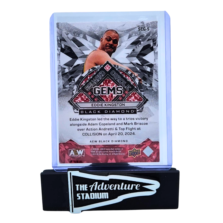 The Adventure Stadium 2024 UD AEW Black Diamond Eddie Kingston Gems Red 21/25