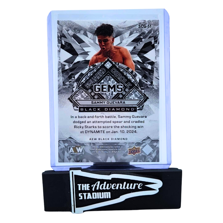 The Adventure Stadium 2024 UD AEW Black Diamond Sammy Guevara Gems Silver 52/99