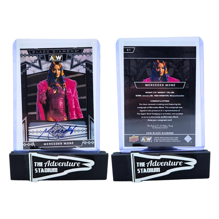 The Adventure Stadium 2024 UD AEW Black Diamond Mercedes Mone Autograph