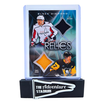 The Adventure Stadium 2024-25 UD Black Diamond A. Ovechkin/S. Crosby Dual Relic
