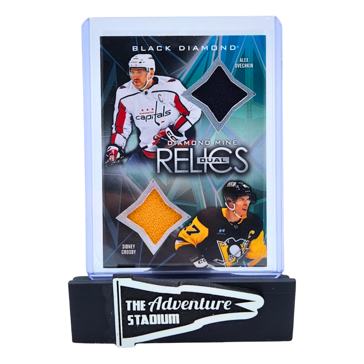 The Adventure Stadium 2024-25 UD Black Diamond A. Ovechkin/S. Crosby Dual Relic