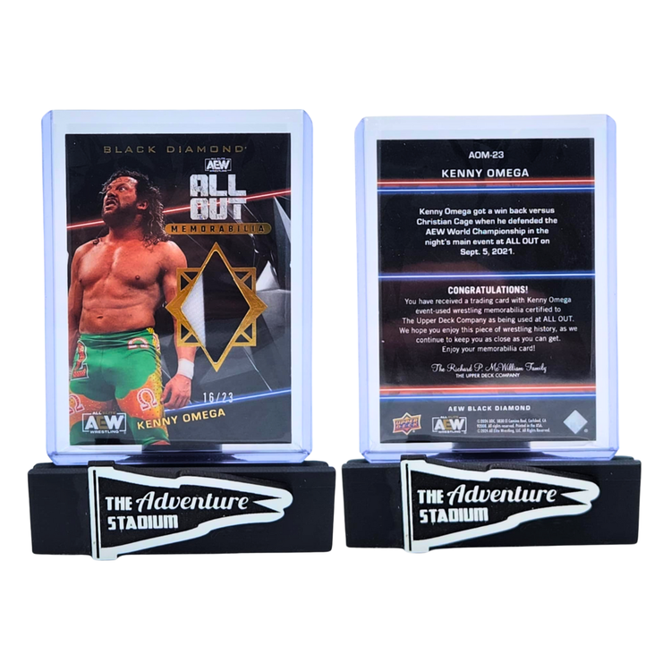 The Adventure Stadium 2024 UD AEW Black Diamond Kenny Omega Patch 16/23