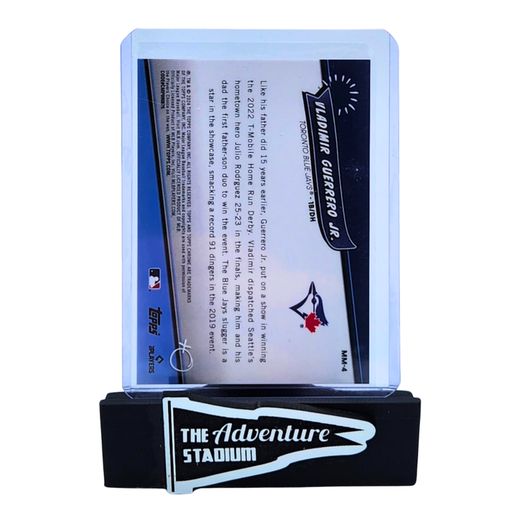 The Adventure Stadium 2024 Topps Chrome Vladimir Guerrero Jr. Major league Minis