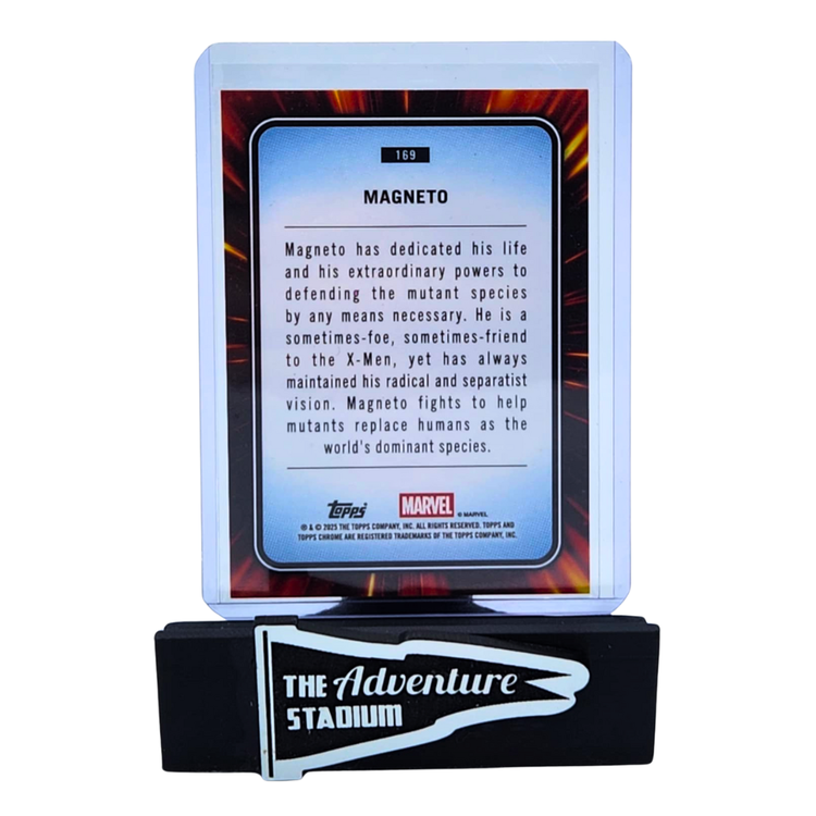 The Adventure Stadium 2025 Topps Chrome Marvel Magneto Red & Orange 30/39