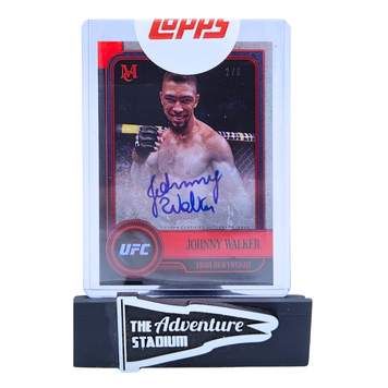 The Adventure Stadium 2018 Topps Museum Collection UFC Johnny Walker Autograph Red 2/8