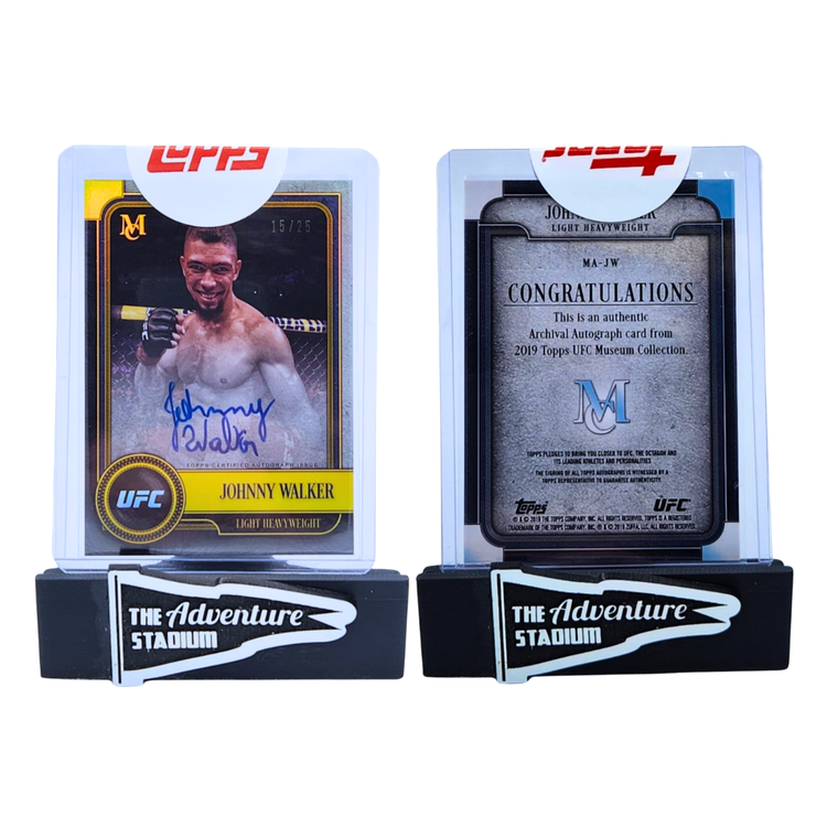 The Adventure Stadium 2018 Topps Museum Collection UFC Johnny Walker Autograph Gold 15/25