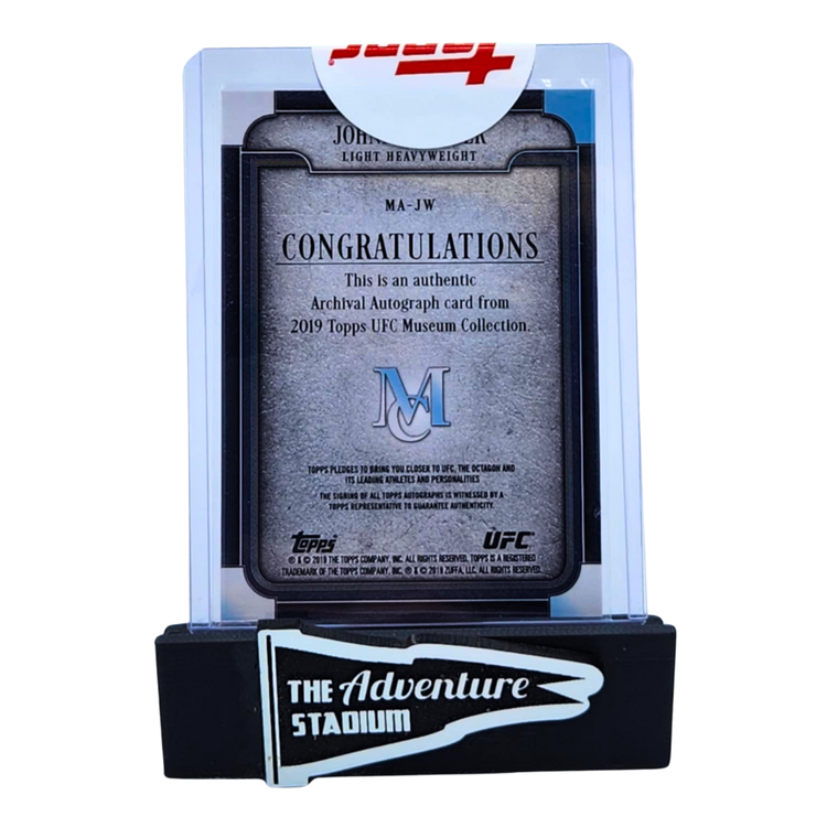 The Adventure Stadium 2018 Topps Museum Collection UFC Johnny Walker Autograph Gold 15/25
