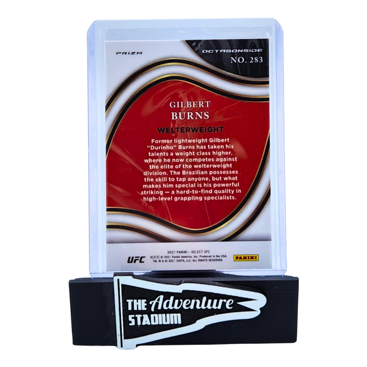 The Adventure Stadium 2021 Panini Select UFC Gilbert Burns Zebra