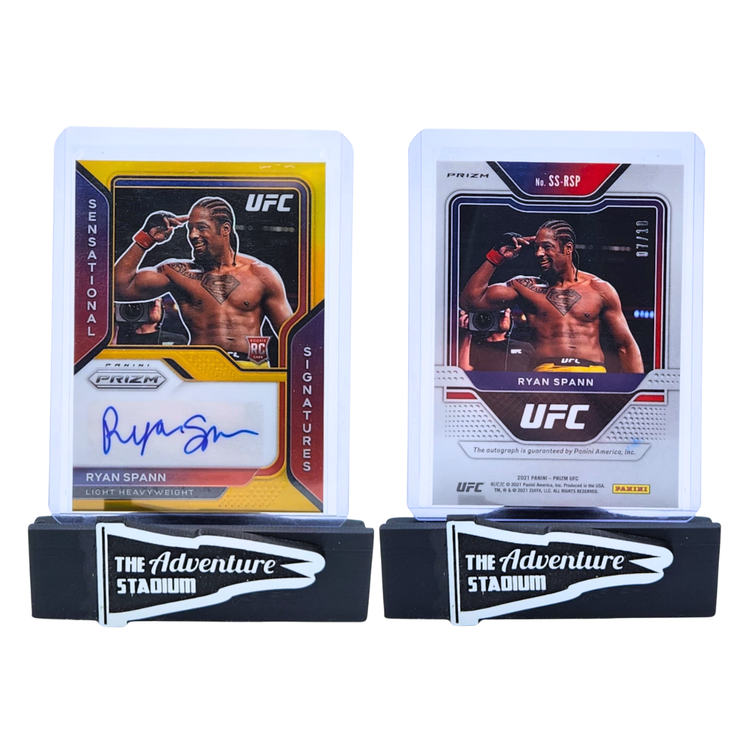 The Adventure Stadium 2021 Panini Prizm UFC Ryan Spann Autograph Gold 07/10