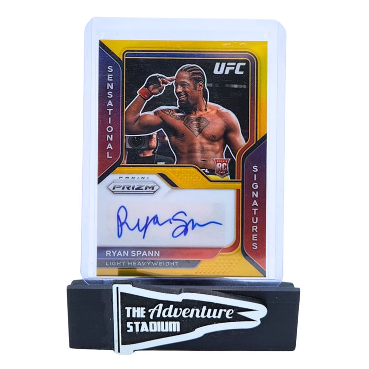 The Adventure Stadium 2021 Panini Prizm UFC Ryan Spann Autograph Gold 07/10