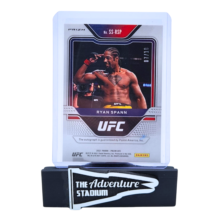 The Adventure Stadium 2021 Panini Prizm UFC Ryan Spann Autograph Gold 07/10
