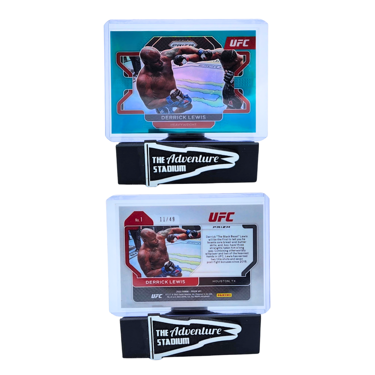 The Adventure Stadium 2022 Panini Prizm UFC Derrick Lewis Teal 11/49