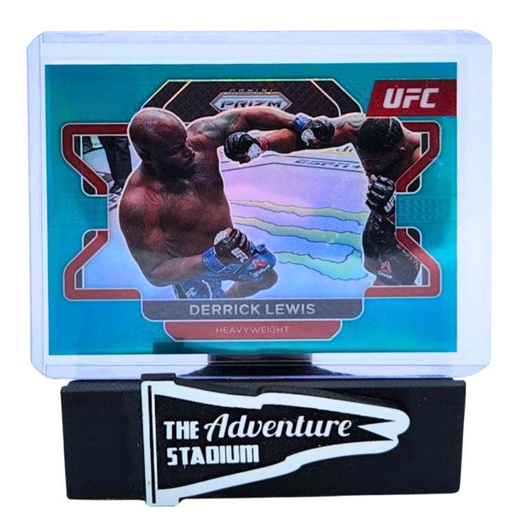 The Adventure Stadium 2022 Panini Prizm UFC Derrick Lewis Teal 11/49