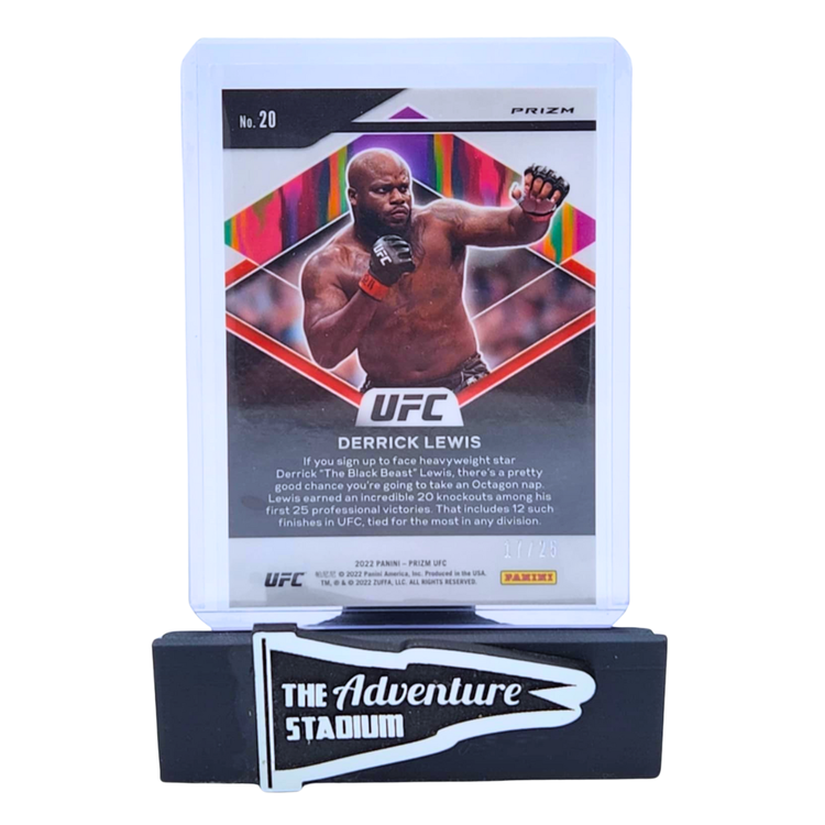 The Adventure Stadium 2022 Panini Prizm UFC Derrick Lewis Fearless 17/25