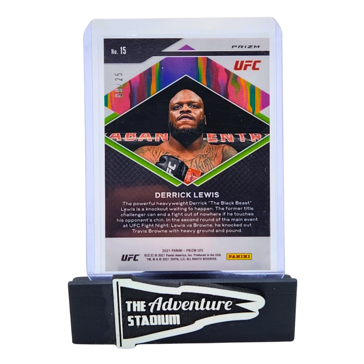 The Adventure Stadium 2021 Panini Prizm UFC Derrick Lewis Fearless 09/25