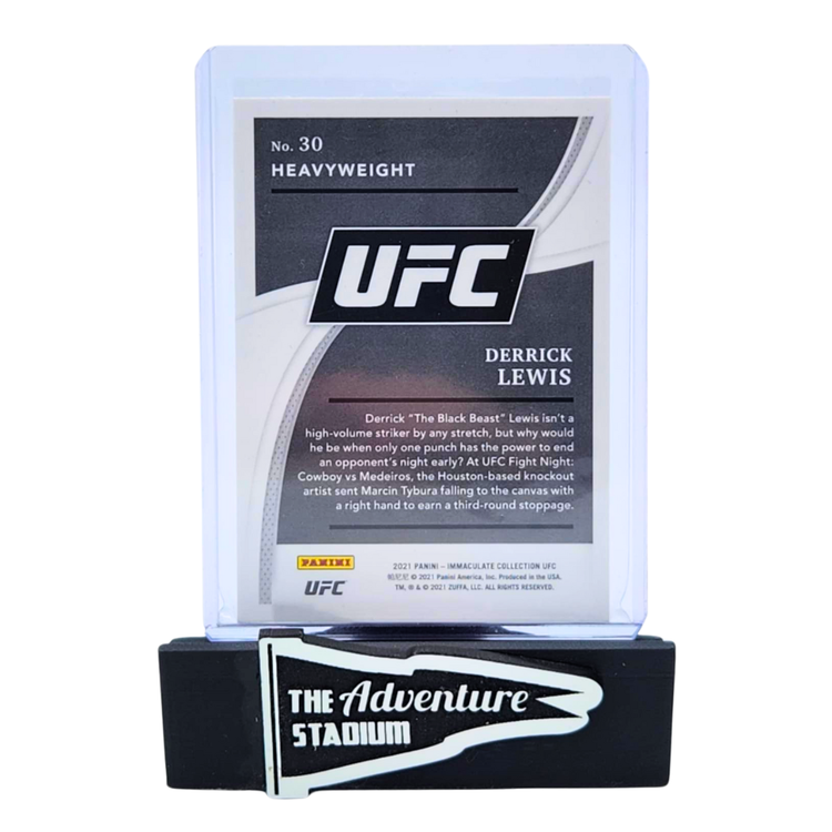 The Adventure Stadium 2021 Panini Immaculate UFC Derrick Lewis Gold 02/10
