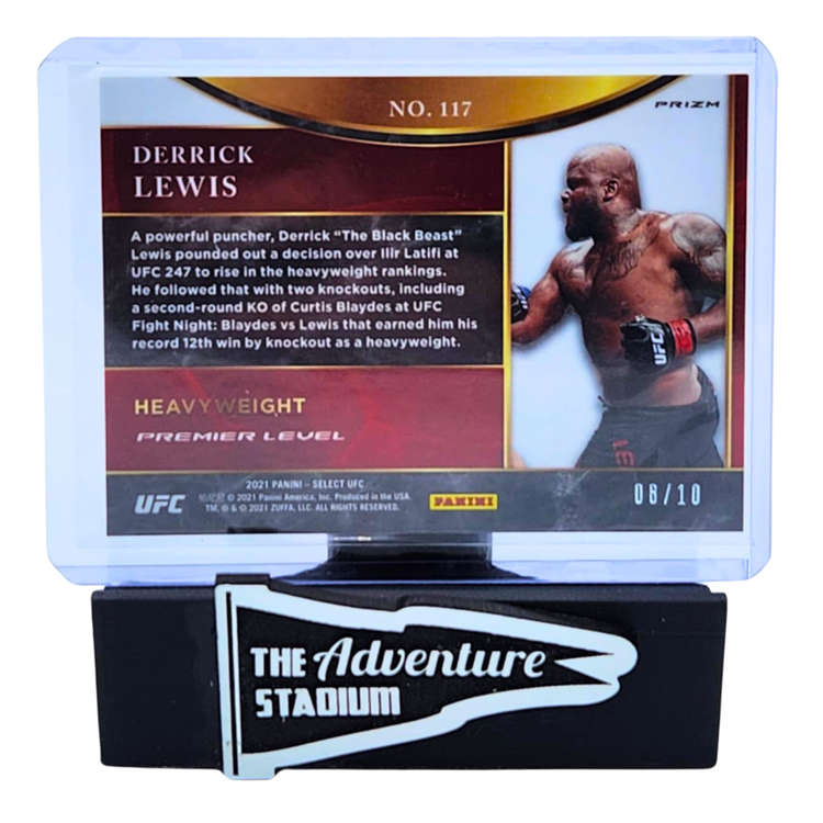 The Adventure Stadium 2021 Panini Select UFC Derrick Lewis Gold Disco 08/10