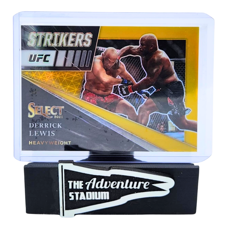 The Adventure Stadium 2021 Panini Select UFC Derrick Lewis Strikers Gold 03/10