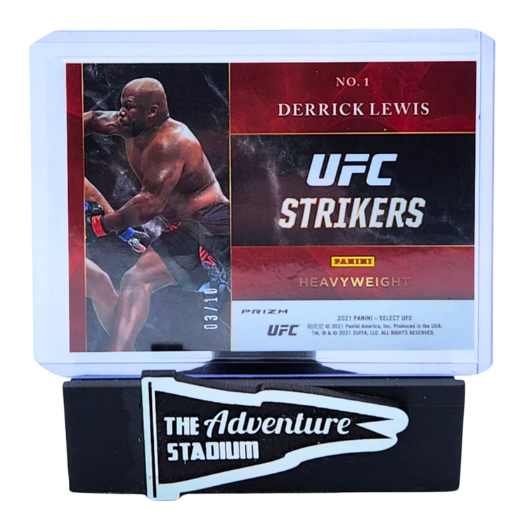 The Adventure Stadium 2021 Panini Select UFC Derrick Lewis Strikers Gold 03/10