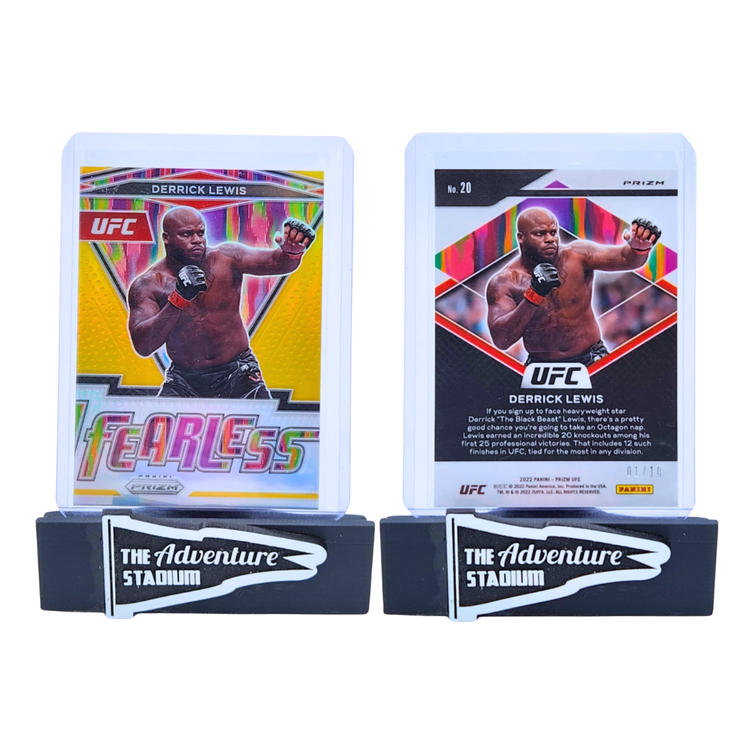 The Adventure Stadium 2022 Panini Prizm UFC Derrick Lewis Fearless Gold 01/10