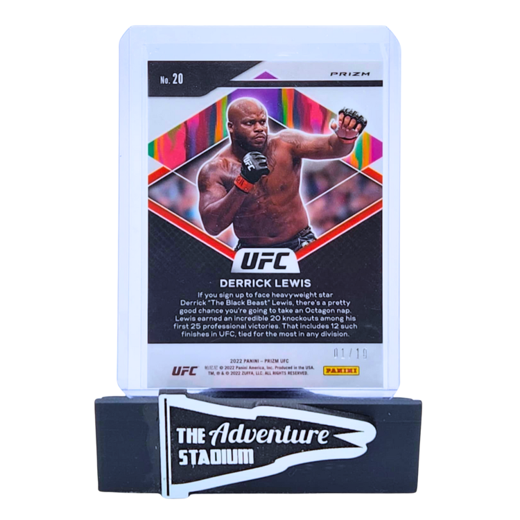 The Adventure Stadium 2022 Panini Prizm UFC Derrick Lewis Fearless Gold 01/10