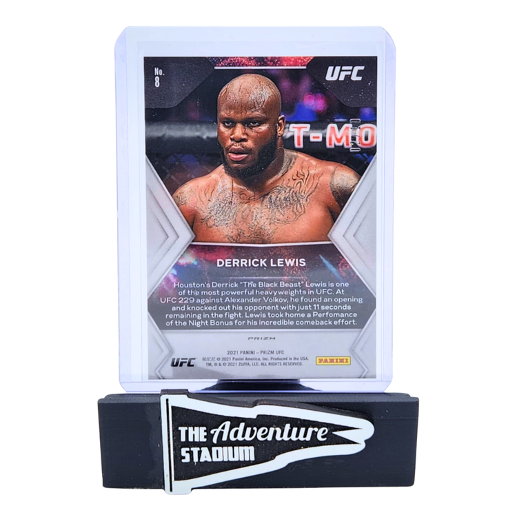 The Adventure Stadium 2021 Panini Prizm UFC Derrick Lewis Fireworks Gold 02/10