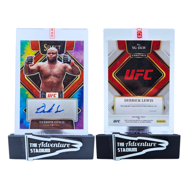 The Adventure Stadium 2022 Panini Select UFC Derrick Lewis Tie Dye Autograph 03/25
