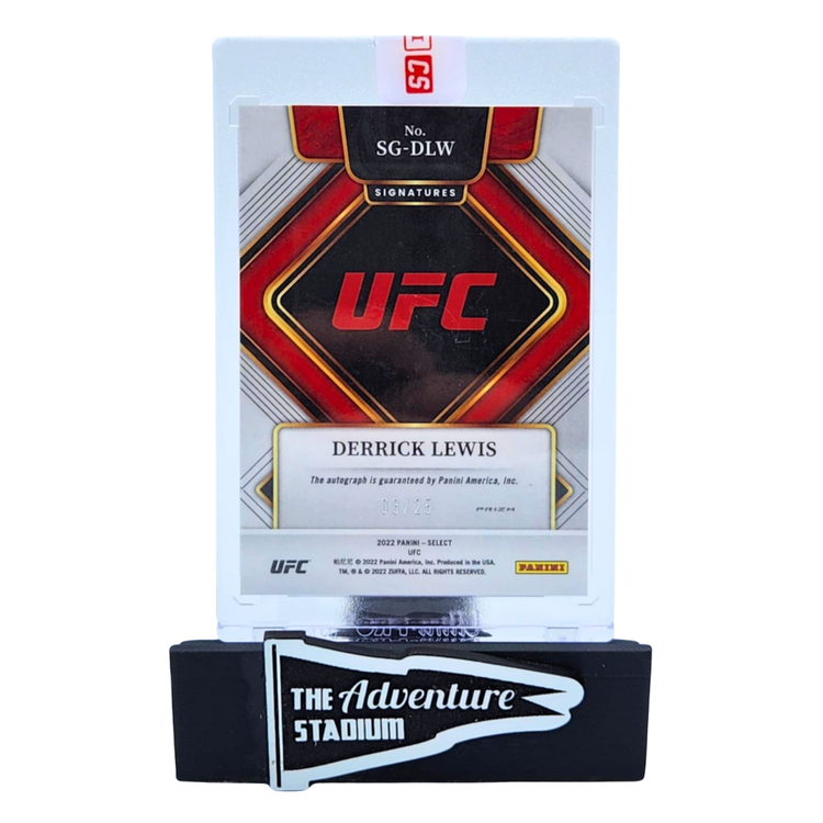 The Adventure Stadium 2022 Panini Select UFC Derrick Lewis Tie Dye Autograph 03/25