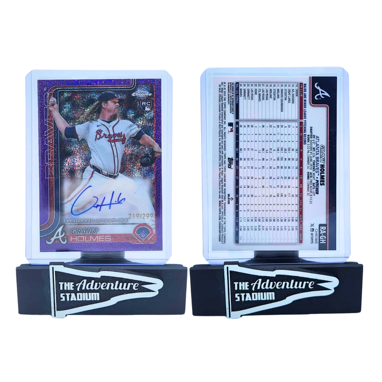 The Adventure Stadium 2025 Topps Chrome Grant Holmes Purple Autograph 219/299