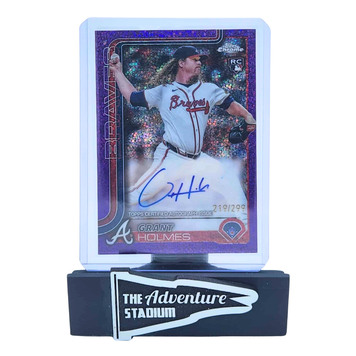 The Adventure Stadium 2025 Topps Chrome Grant Holmes Purple Autograph 219/299