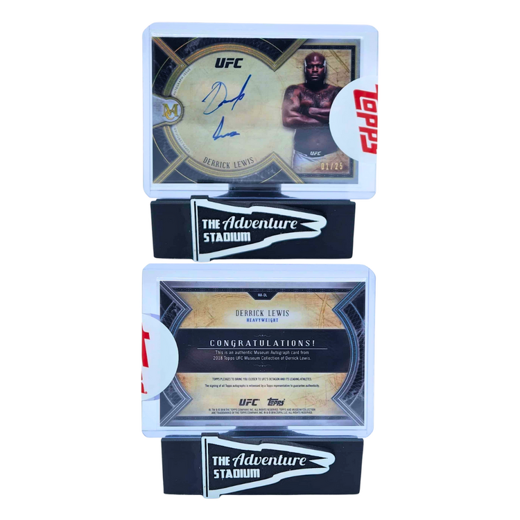 The Adventure Stadium 2018 Topps Museum Collection UFC Derrick Lewis Autograph /25