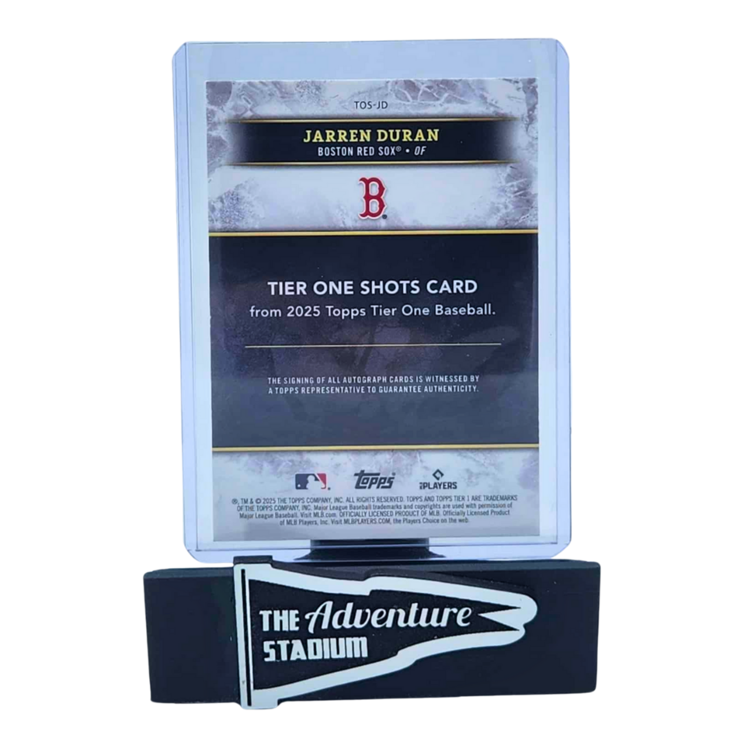 The Adventure Begins | 2025 Topps Tier One J. Duran Auto. Blue 23