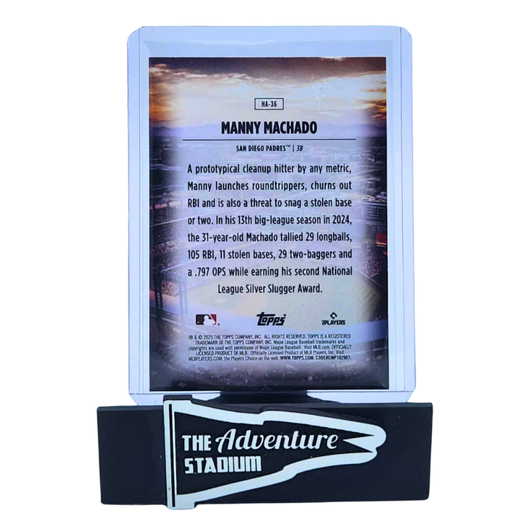 The Adventure Stadium 2025 Topps Series 2 Manny Machado Home Field Advantage