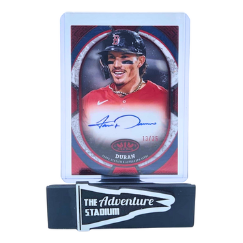 The Adventure Stadium 2025 Topps Tier One Jarren Duran Red Autograph 13/25