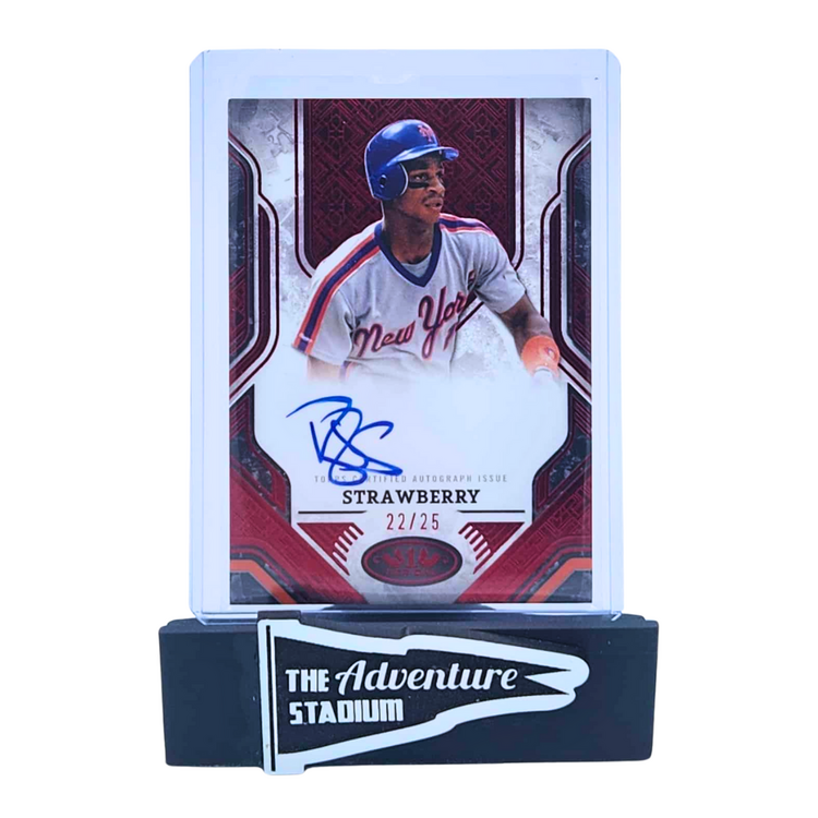 The Adventure Stadium 2025 Topps Tier One Darryl Strawberry Autograph 22/25