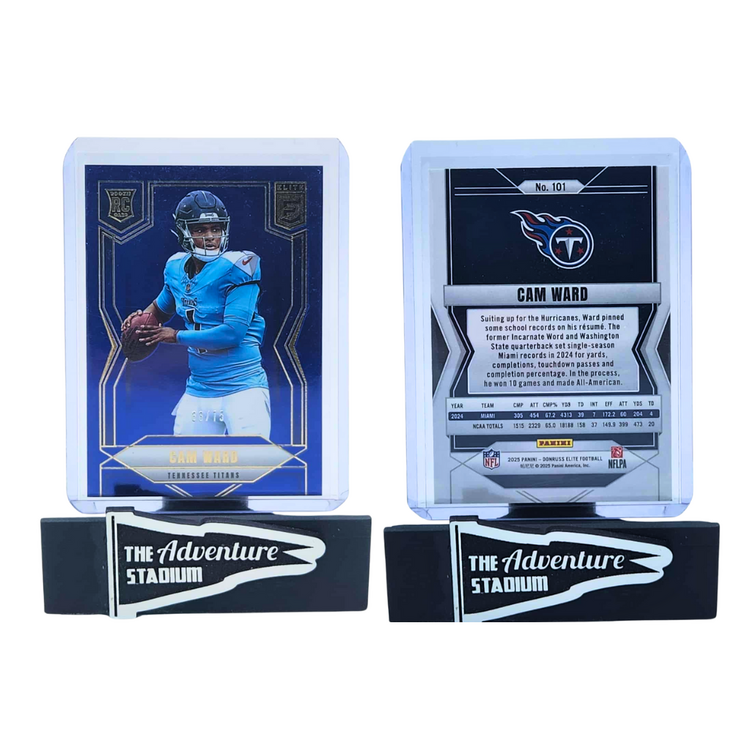 The Adventure Stadium 2025 Panini Donruss Elite Cam Ward Blue 66/75