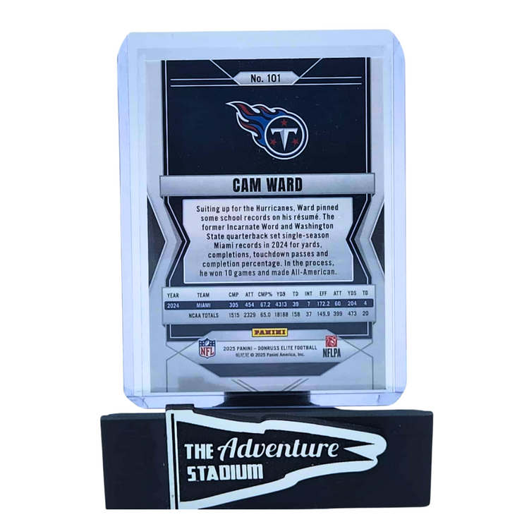 The Adventure Stadium 2025 Panini Donruss Elite Cam Ward Blue 66/75