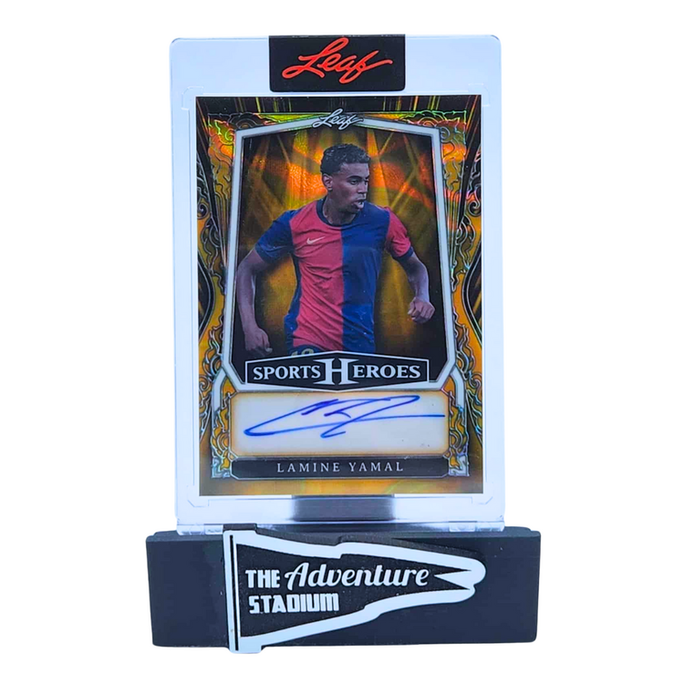 The Adventure Stadium 2025 Leaf Sport Heroes Lamine Yamal Autograph 1/1