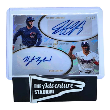 The Adventure Stadium 2025 Topps Dynamic Duals Crow-Armstrong/Langford Dual Autograph 07/75
