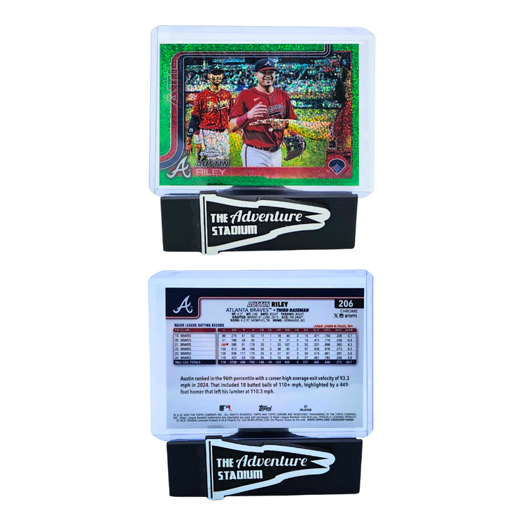 The Adventure Stadium 2025 Topps Chrome Austin Riley Variation Green Speckled 72/99