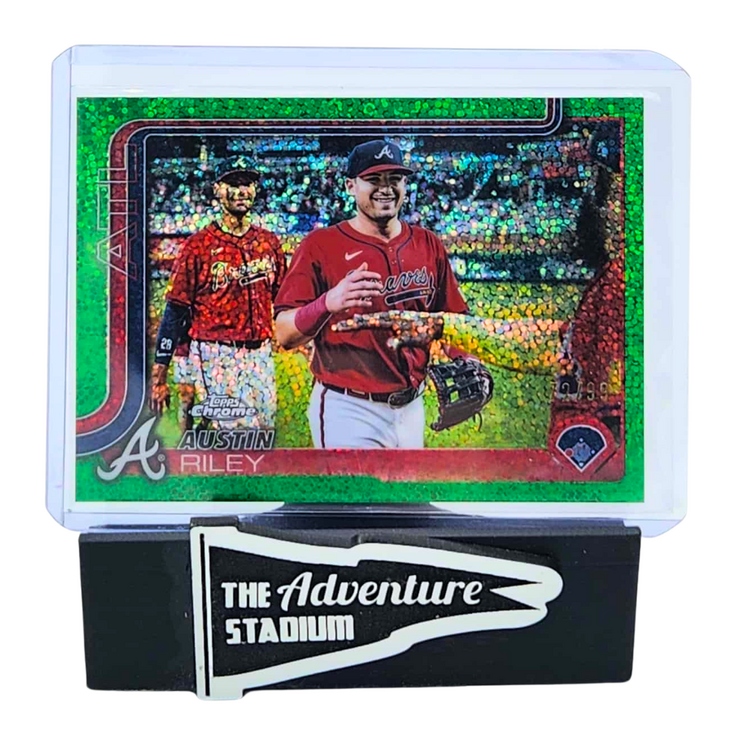 The Adventure Stadium 2025 Topps Chrome Austin Riley Variation Green Speckled 72/99